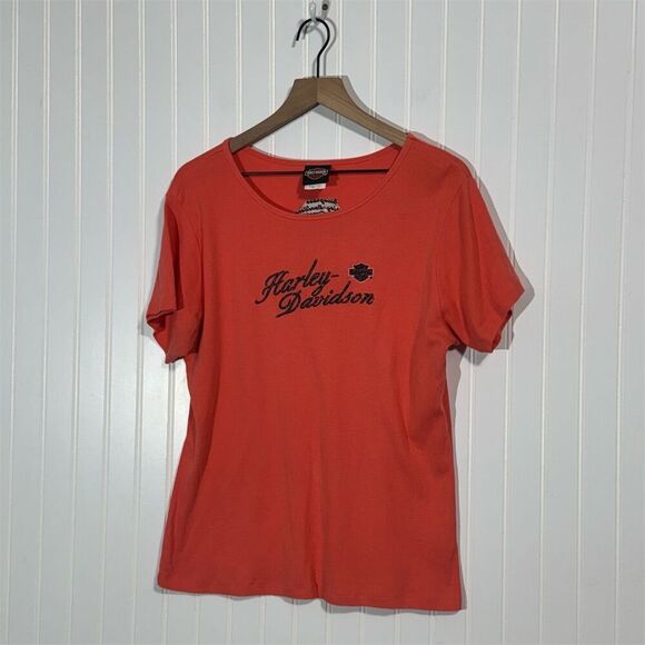 Harley-Davidson Women’s 1X Red T-Shirt Bluegrass Louisville KY Biker Graphic Tee - Picture 1 of 9